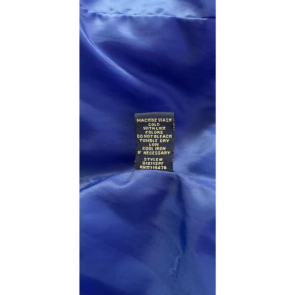 US Polo Association White Sz L Puffer Full Zip Snap blue Embroidered Pony Coat - Picture 7 of 11